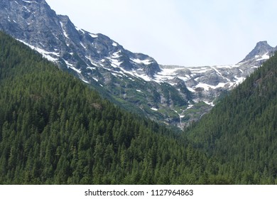 Snow capped mountains