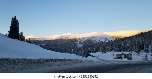 snow capped mountains