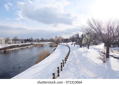 Snow At Chitose River, Hokkaido Japan