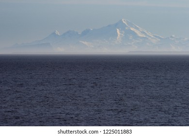 Snow Covered Alaskan Peaks Of Pacific Ring Of Fire