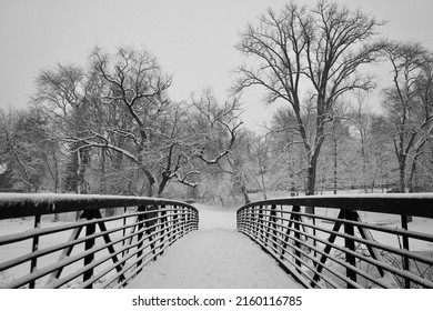 Snow Covered Bridge In Ohio