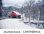 Snow covered bridge in the winter