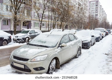  Snow Covered Cars In Parking Lot 