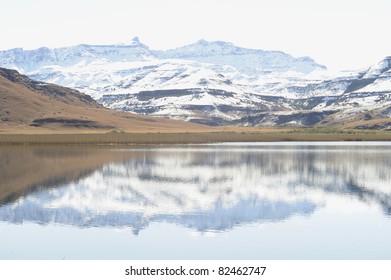 Snow Covered Drakensberg. View North From Giant's Cup Wilderness Reserve