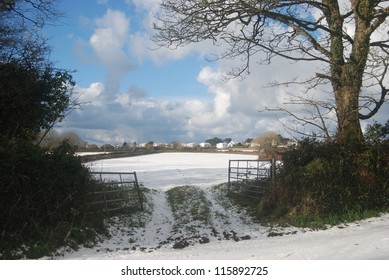 Snow Covered Farm Land