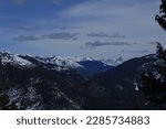 Snow Covered Glacier National Park viewed from Apgar Lookout