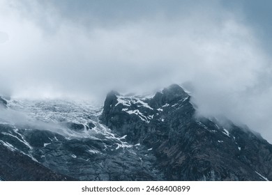 snow covered mountain peaks, Mountain in nepal, mount everest country - Powered by Shutterstock