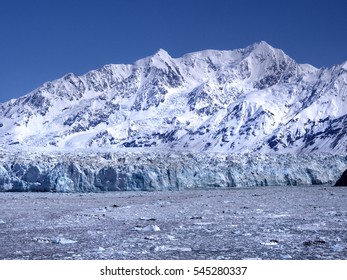 Snow Covered Mountains Glacier Ocean Cruise Rocks Ice Cap