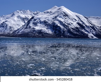 Snow Covered Mountains Glacier Ocean Cruise Rocks Ice Cap