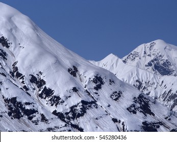 Snow Covered Mountains Glacier Ocean Cruise Rocks Ice Cap