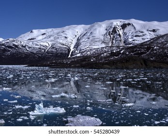 Snow Covered Mountains Glacier Ocean Cruise Rocks Ice Cap