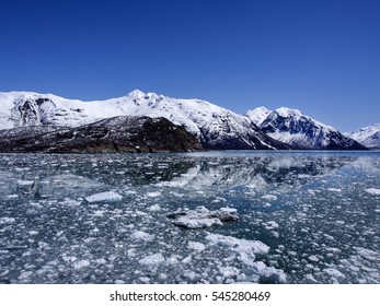 Snow Covered Mountains Glacier Ocean Cruise Rocks Ice Cap