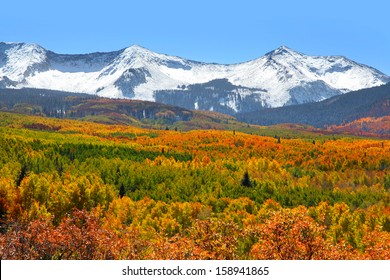 Snow Covered Mountains At Kebler Pass