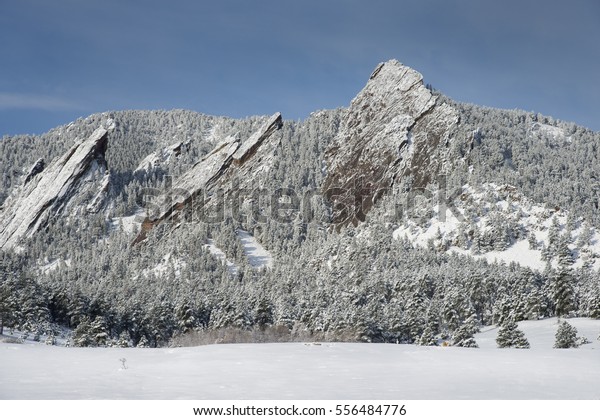 Snow Covered Mountains Landscape Boulder Colorado Stock Photo (Edit Now ...