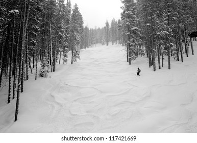 Snow Covered Mountainside In Vail, Colorado