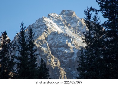 Snow Covered Mountaintop, Mountain Peak.