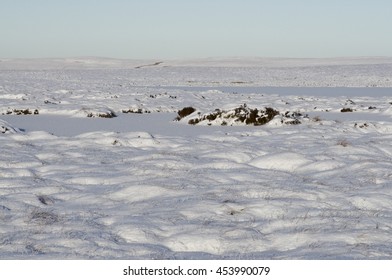 Snow Covered Peatland Landscape, Scotland/