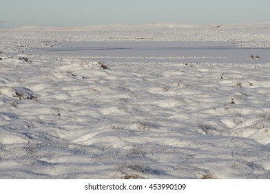 Snow Covered Peatland Landscape, Scotland/