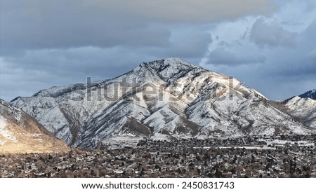 Snow covered Wasatch Mountains Salt Lake City, Utah