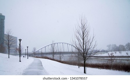 Snow Day On The Scioto Mile (Columbus OH)