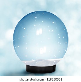  Snow Dome With Falling Snow