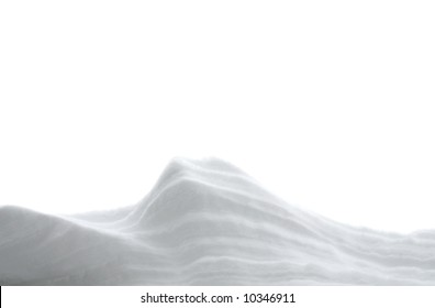 Snow Drift On White Background