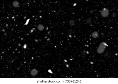 Snow Fall On A Black Background Texture 