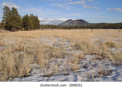 Snow Field And Sunset Crater - Coconino National Forest