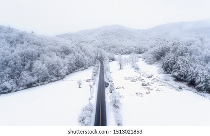 The Snow Filled Mountains In North Georgia, USA. This Was Taken Shortly After A Snow Storm.