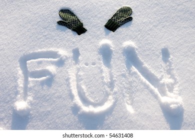 Snow Fun And Mitten