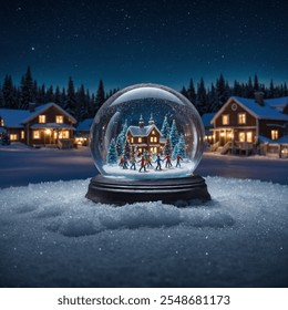 A snow globe is a little, enriching glass or plastic circle, loaded up with water and small, lightweight particles that look like snow.