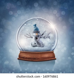 Snow globe with snowman  - Powered by Shutterstock