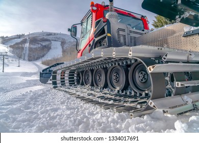 Snow Grooming Machine In Park City Utah Ski Resort