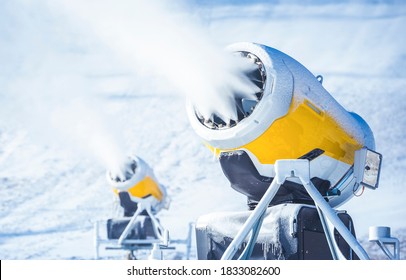 Snow Gun In The Mountains.