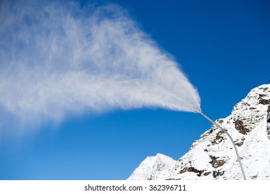 Snow Gun In The Mountains