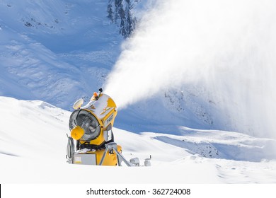 Snow Gun In The Mountains