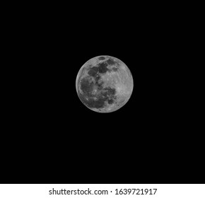 Snow Moon or Super moon in Feb 8 2020. This moon orbits close to the earth. Its the brightest in winter. - Powered by Shutterstock