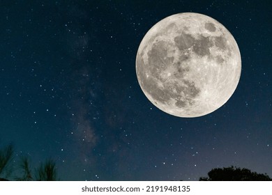 Luna llena  Estrellas