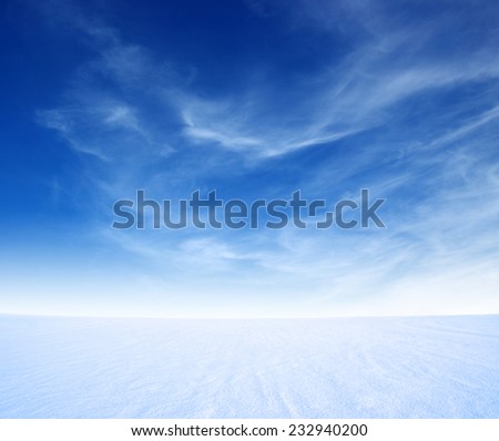 snow mountain and blue sky 