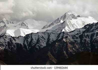 Snow Mountain Range, Leh Ladakh, India