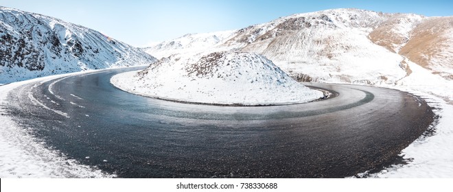 Snow mountain road - Powered by Shutterstock