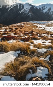 Snow Mountains In Mt Hutt NZ