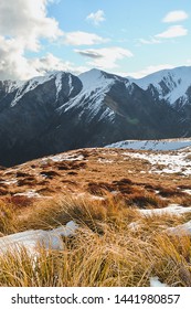 Snow Mountains In Mt Hutt NZ