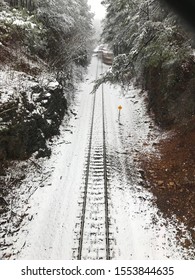 Snow On Alabama Railroad Tracks