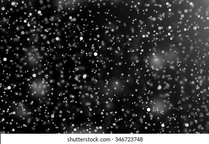 Snow On Black Background