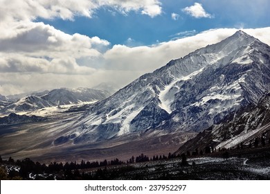 Snow On The California Sierra Nevada Mountain Range