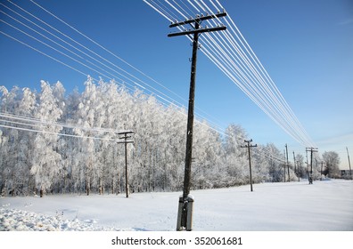 Snow On Electric Wires