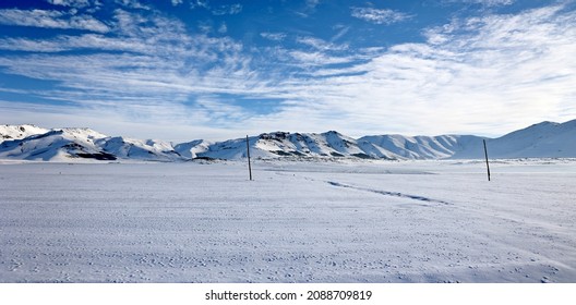 Snow On The Hill And Montain