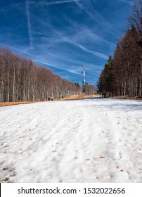 Snow On Mátra Mountain In Hungary