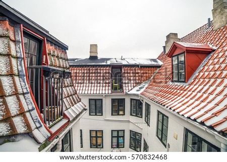 Snow on the Roof, Copenhagen, Denmark